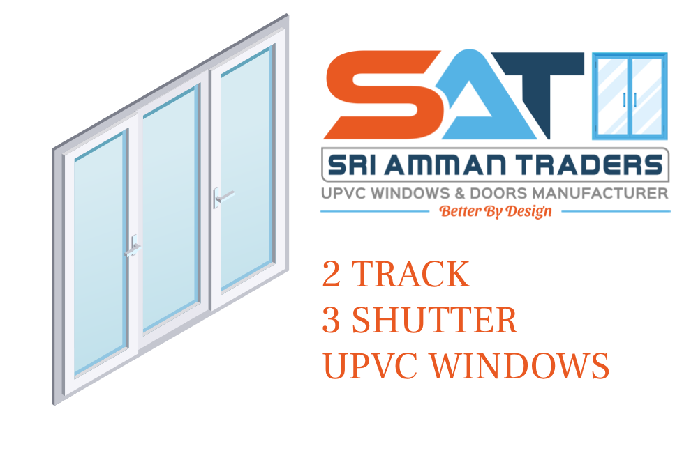 2 track 3 shutter uPVC Windows sat Upvc windows